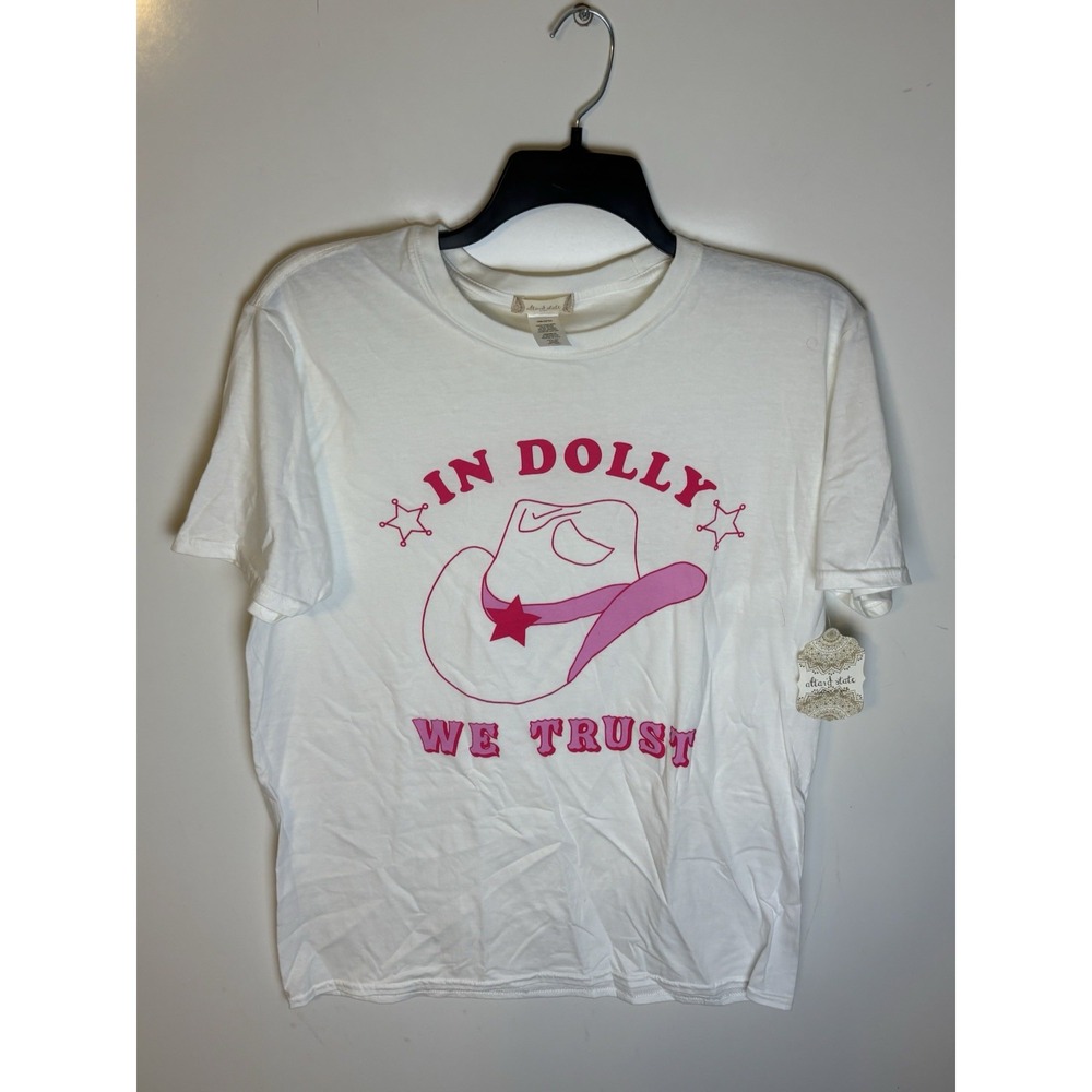 Altar'd State In Dolly We Trust Tee White Size S/M Dolly Parton NWT